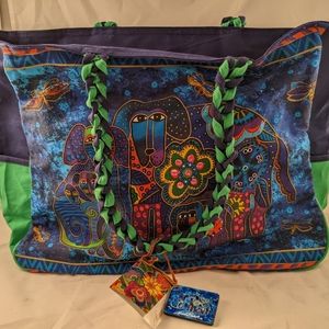 Laurel Burch Blue Dogs Tote Bag NWT